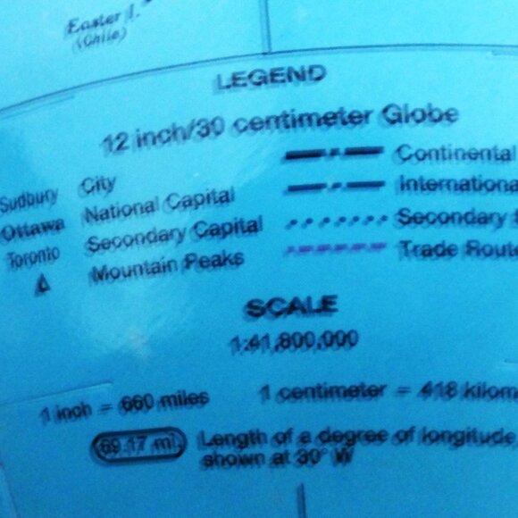 BSM 12" IMPERIAL GLOBE on STAND by George E. Cram Co. Ltd. World MAP Geography - Picture 11 of 13